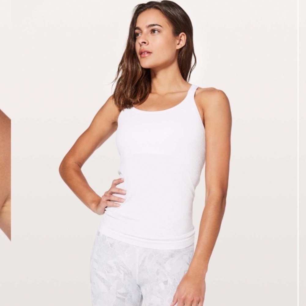 Lululemon Ebb To Street‎ Tank II In White Size 8